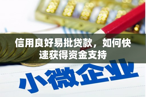 石河子信用良好易批贷款，如何快速获得资金支持