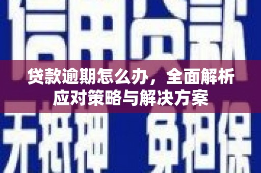 石河子贷款逾期怎么办，全面解析应对策略与解决方案